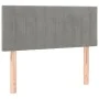 Box spring bed with mattress and LED light gray velvet 90x190 cm by vidaXL, Beds and slatted bases - Ref: Foro24-3134495, Pri...