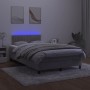 Boxspringbett mit Matratze und hellgrauem LED-Samt 120x200 cm von vidaXL, Betten und Lattenroste - Ref: Foro24-3134513, Preis...