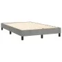 Box spring bed with mattress and LED light gray velvet 120x200 cm by vidaXL, Beds and slatted bases - Ref: Foro24-3134513, Pr...