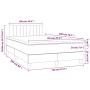 Boxspringbett mit Matratze und hellgrauem LED-Samt 120x200 cm von vidaXL, Betten und Lattenroste - Ref: Foro24-3134513, Preis...