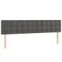 Box spring bed with mattress and LED dark gray velvet 200x200 cm by vidaXL, Beds and slatted bases - Ref: Foro24-3134664, Pri...