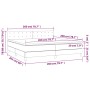 Cama box spring colchón y LED terciopelo gris oscuro 200x200 cm de vidaXL, Camas y somieres - Ref: Foro24-3134664, Precio: 55...