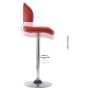 Red wine-colored synthetic leather kitchen stool by vidaXL, Kitchen stools - Ref: Foro24-249651, Price: 101,94 €, Discount: %