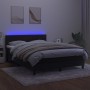 Cama box spring colchón y LED terciopelo negro 140x190 cm de vidaXL, Camas y somieres - Ref: Foro24-3134401, Precio: 410,44 €...