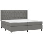 Box spring bed mattress and LED lights light gray fabric 200x200 cm by vidaXL, Beds and slatted bases - Ref: Foro24-3138582, ...
