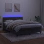 Boxspringbett mit Matratze und dunkelgrauem LED-Samt 140x200 cm von vidaXL, Betten und Lattenroste - Ref: Foro24-3134586, Pre...