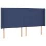Box spring bed mattress and LED lights blue fabric 200x200 cm by vidaXL, Beds and slatted bases - Ref: Foro24-3138187, Price:...