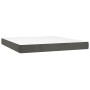Boxspringbett mit Matratze und dunkelgrauem LED-Samt 160x200 cm von vidaXL, Betten und Lattenroste - Ref: Foro24-3134652, Pre...