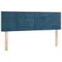 Box spring bed with mattress and LED dark blue velvet 140x190 cm by vidaXL, Beds and slatted bases - Ref: Foro24-3134463, Pri...