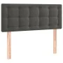 Box spring bed with mattress and LED dark gray velvet 90x200 cm by vidaXL, Beds and slatted bases - Ref: Foro24-3134622, Pric...