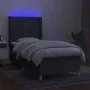 Box spring bed mattress and LED lights dark gray fabric 80x200 cm by vidaXL, Beds and slatted bases - Ref: Foro24-3138670, Pr...