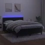 Box spring bed with mattress and LED black velvet 140x190 cm by vidaXL, Beds and slatted bases - Ref: Foro24-3134641, Price: ...