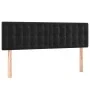 Box spring bed with mattress and LED black velvet 140x190 cm by vidaXL, Beds and slatted bases - Ref: Foro24-3134641, Price: ...
