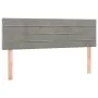 Box spring bed with mattress and LED light gray velvet 140x200 cm by vidaXL, Beds and slatted bases - Ref: Foro24-3134465, Pr...