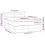 Box spring bed with mattress and LED light gray velvet 140x200 cm by vidaXL, Beds and slatted bases - Ref: Foro24-3134465, Pr...