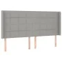 Box spring bed mattress and LED lights light gray fabric 180x200 cm by vidaXL, Beds and slatted bases - Ref: Foro24-3138893, ...