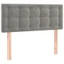 Box spring bed with mattress and LED light gray velvet 80x200 cm by vidaXL, Beds and slatted bases - Ref: Foro24-3134609, Pri...