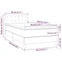 Box spring bed with mattress and LED light gray velvet 80x200 cm by vidaXL, Beds and slatted bases - Ref: Foro24-3134609, Pri...