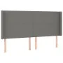 Box spring bed mattress and LED lights dark gray fabric 180x200 cm by vidaXL, Beds and slatted bases - Ref: Foro24-3138174, P...