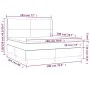 Box spring bed mattress and LED lights dark gray fabric 180x200 cm by vidaXL, Beds and slatted bases - Ref: Foro24-3138174, P...
