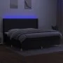 Cama box spring colchón y luces LED tela negro 200x200 cm de vidaXL, Camas y somieres - Ref: Foro24-3138903, Precio: 694,36 €...