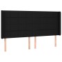 Boxspringbettmatratze und LED-Leuchten aus schwarzem Stoff 200x200 cm von vidaXL, Betten und Lattenroste - Ref: Foro24-313890...