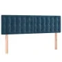 Box spring bed with mattress and LED dark blue velvet 140x190 cm by vidaXL, Beds and slatted bases - Ref: Foro24-3134643, Pri...