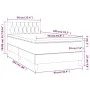 Box spring bed with mattress and LED light gray velvet 90x200 cm by vidaXL, Beds and slatted bases - Ref: Foro24-3134561, Pri...