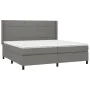 Box spring bed mattress and LED lights light gray fabric 200x200 cm by vidaXL, Beds and slatted bases - Ref: Foro24-3138342, ...