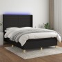 Cama box spring colchón y luces LED tela negro 140x190 cm de vidaXL, Camas y somieres - Ref: Foro24-3138951, Precio: 495,60 €...