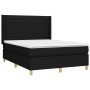 Cama box spring colchón y luces LED tela negro 140x190 cm de vidaXL, Camas y somieres - Ref: Foro24-3138951, Precio: 495,60 €...