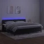 Box spring bed with mattress and LED black velvet 200x200 cm by vidaXL, Beds and slatted bases - Ref: Foro24-3134605, Price: ...