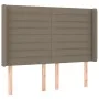 Box spring bed with mattress and LED lights taupe gray fabric 140x200 cm by vidaXL, Beds and slatted bases - Ref: Foro24-3138...