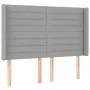 Boxspringbettmatratze und LED-Leuchten hellgrauer Stoff 140x190 cm von vidaXL, Betten und Lattenroste - Ref: Foro24-3138949, ...