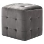 Puf 2 unidades terciopelo gris 30x30x30 cm de vidaXL, Otomanas - Ref: Foro24-278385, Precio: 82,15 €, Descuento: %