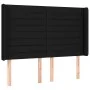Box spring bed mattress and LED lights black fabric 140x200 cm by vidaXL, Beds and slatted bases - Ref: Foro24-3138959, Price...