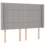 Boxspringbettmatratze und LED-Leuchten hellgrauer Stoff 140x190 cm von vidaXL, Betten und Lattenroste - Ref: Foro24-3138309, ...