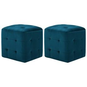 Puf 2 unidades terciopelo azul 30x30x30 cm de vidaXL, Otomanas - Ref: Foro24-278384, Precio: 90,50 €, Descuento: %