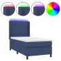 Cama box spring colchón y luces LED tela azul 90x200 cm de vidaXL, Camas y somieres - Ref: Foro24-3138451, Precio: 353,93 €, ...