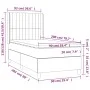 Cama box spring colchón y luces LED tela azul 90x200 cm de vidaXL, Camas y somieres - Ref: Foro24-3138451, Precio: 353,93 €, ...