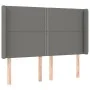 Box spring bed mattress and LED lights dark gray fabric 140x190 cm by vidaXL, Beds and slatted bases - Ref: Foro24-3138230, P...