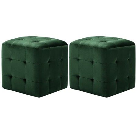 Pouf 2 Einheiten grüner Samt 30x30x30 cm von vidaXL, Osmanen - Ref: Foro24-278387, Preis: 88,11 €, Rabatt: %