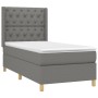 Boxspringbettmatratze und LED-Leuchten dunkelgrauer Stoff 80x200 cm von vidaXL, Betten und Lattenroste - Ref: Foro24-3139070,...