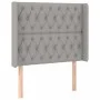 Box spring bed mattress and LED lights light gray fabric 100x200 cm by vidaXL, Beds and slatted bases - Ref: Foro24-3139093, ...
