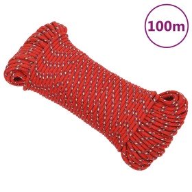 Cuerda de barco polipropileno rojo 3 mm 100 m