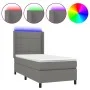 Box spring bed mattress and LED lights dark gray fabric 80x200 cm by vidaXL, Beds and slatted bases - Ref: Foro24-3138270, Pr...