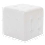 Pouf 2 Einheiten weißes Kunstleder 30x30x30 cm von vidaXL, Osmanen - Ref: Foro24-278389, Preis: 74,26 €, Rabatt: %