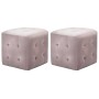 Puf 2 unidades terciopelo rosa 30x30x30 cm de vidaXL, Otomanas - Ref: Foro24-278388, Precio: 85,58 €, Descuento: %