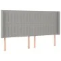 Box spring bed mattress and LED lights light gray fabric 180x200 cm by vidaXL, Beds and slatted bases - Ref: Foro24-3139053, ...