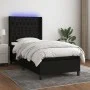 Boxspringbettmatratze und LED-Leuchten aus schwarzem Stoff 90x190 cm von vidaXL, Betten und Lattenroste - Ref: Foro24-3138519...